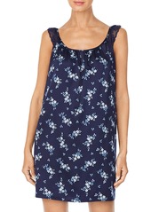 Lauren Ralph Lauren Ruffled Printed Sleeveless Nightgown