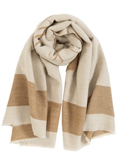 Lauren Ralph Lauren Script Logo Blanket Scarf - Cream/Tan