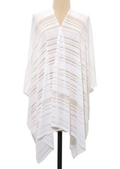 Lauren Ralph Lauren Sheer Stripe Ruana - Cream