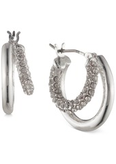"Lauren Ralph Lauren Small Pave Split-Hoop Earrings, 0.65"" - Silver"
