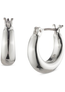 "Lauren Ralph Lauren Small Sculpted Hoop Earrings, 0.5"" - Silver"
