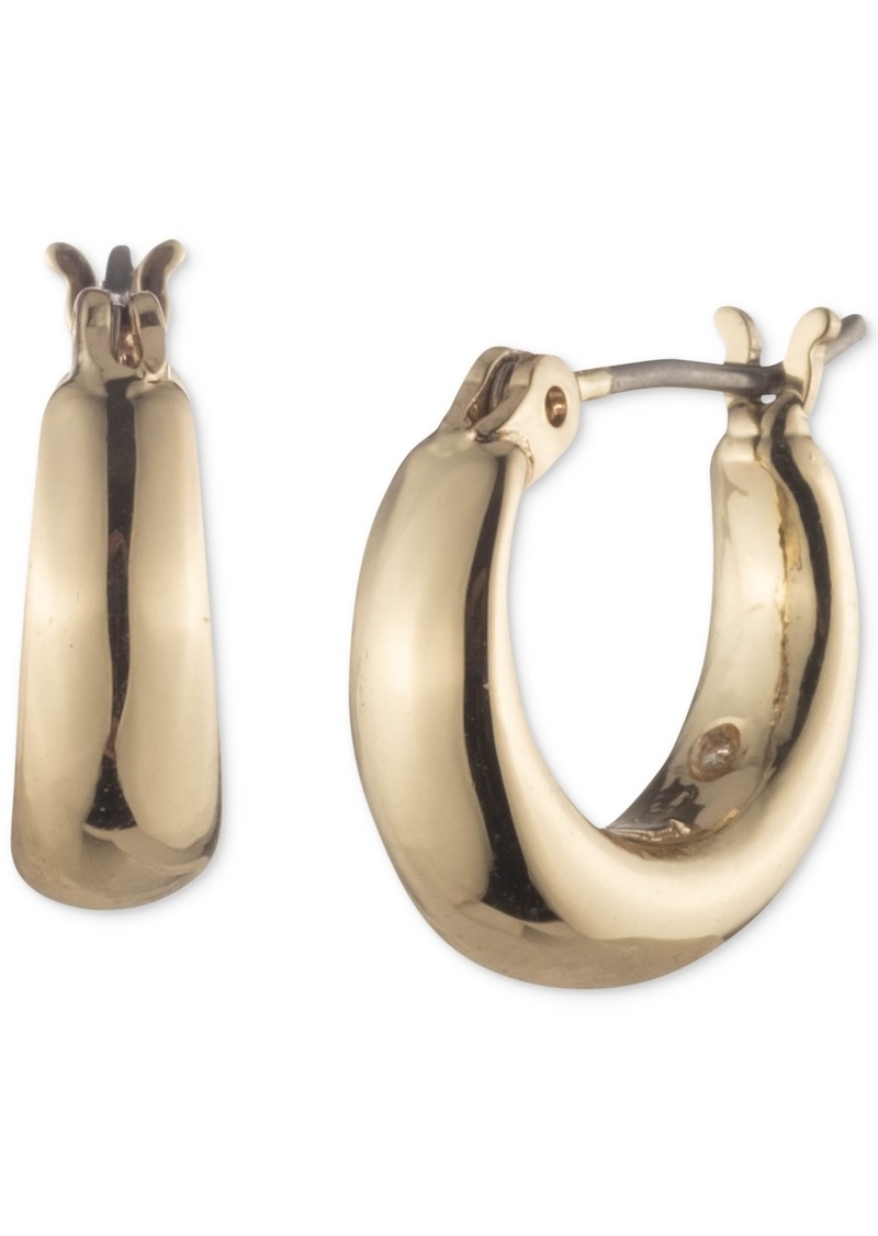 "Lauren Ralph Lauren Small Sculpted Hoop Earrings, 0.5"" - Gold"
