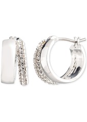 "Lauren Ralph Lauren Small Pave Split-Hoop Earrings, 0.9"" - Gold"