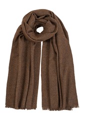 Lauren Ralph Lauren Soft Basket Weave Scarf - Warm Brown Heather