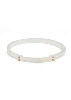 Lauren Ralph Lauren Sterling Silver Bangle and 18K Gold Over Sterling Silver Accent Logo Bangle Bracelet - Two Tone