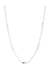 "Lauren Ralph Lauren Sterling Silver Bar Station Collar Necklace, 15"" + 3"" extender - Silver"