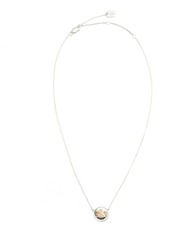 Lauren Ralph Lauren Sterling Silver Chain with 18K Gold Over Sterling Silver Crest Pendant Necklace - Two Tone