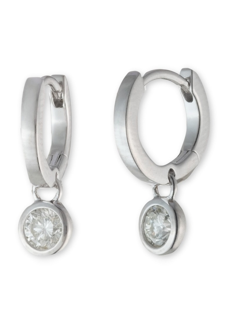 Lauren Ralph Lauren Sterling Silver Cubic Zirconia Huggie Earring - Silver