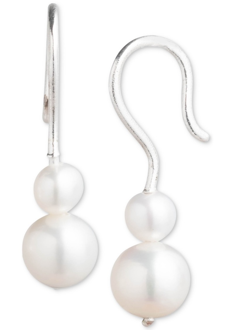 Lauren Ralph Lauren Sterling Silver Genuine Freshwater Pearl Drop Earrings - White