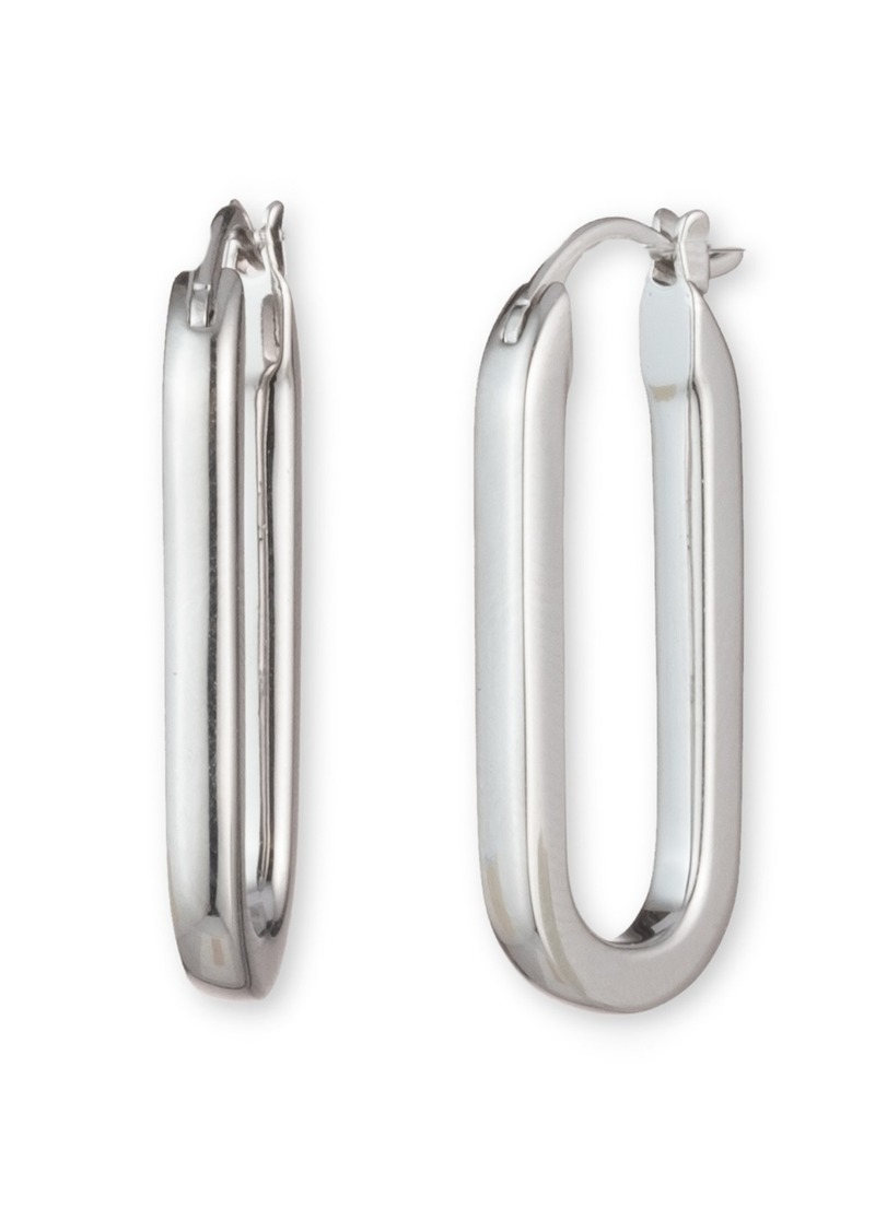 Lauren Ralph Lauren Sterling Silver Link Hoop Earring - Silver