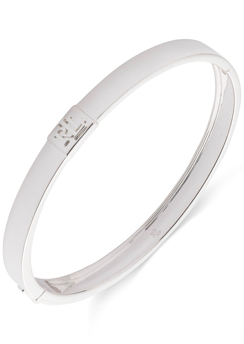 Lauren Ralph Lauren Sterling Silver Logo Bangle Bracelet - Silver