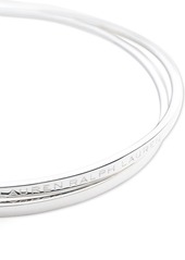 Lauren Ralph Lauren Sterling Silver Logo-Etched Intertwined Bangle Bracelet - Silver