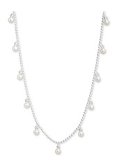 "Lauren Ralph Lauren Sterling Silver Shaky White Pearl (6mm) 17"" Collar Necklace - White"