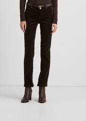 Lauren Ralph Lauren Stretch Corduroy Mid-Rise Straight Pants, Regular & Petite - Pinot Noir