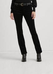 Lauren Ralph Lauren Stretch Corduroy Mid-Rise Straight Pants - Polo Black