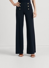 Lauren Ralph Lauren Stretch Jersey Wide-Leg Pants - Polo Black