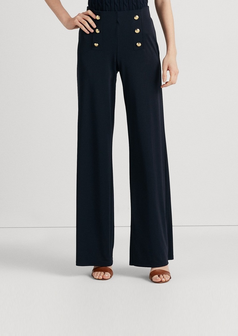 Lauren Ralph Lauren Stretch Jersey Wide-Leg Pants - Lauren Navy