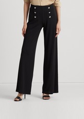 Lauren Ralph Lauren Stretch Jersey Wide-Leg Pants - Polo Black