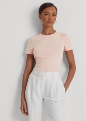 Lauren Ralph Lauren Stretch Knit T-Shirt - Pale Rose