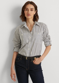 Lauren Ralph Lauren Striped Cotton Shirt - White/indigo