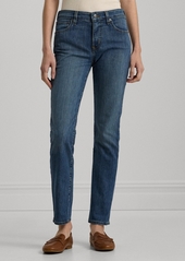 Lauren Ralph Lauren Super Stretch Premier Straight Jeans, Regular and Short Lengths - Black