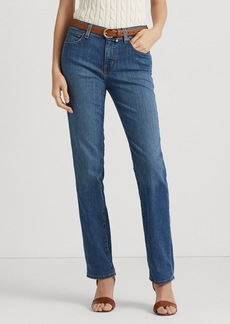 Lauren Ralph Lauren Super Stretch Premier Straight Jeans, Regular and Short Lengths - Ocean Blue Wash