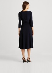 Lauren Ralph Lauren Surplice Jersey Dress - Lighthouse Navy