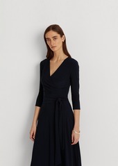 Lauren Ralph Lauren Surplice Jersey Dress - Lighthouse Navy