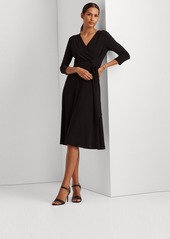 Lauren Ralph Lauren Surplice Jersey Dress - Black