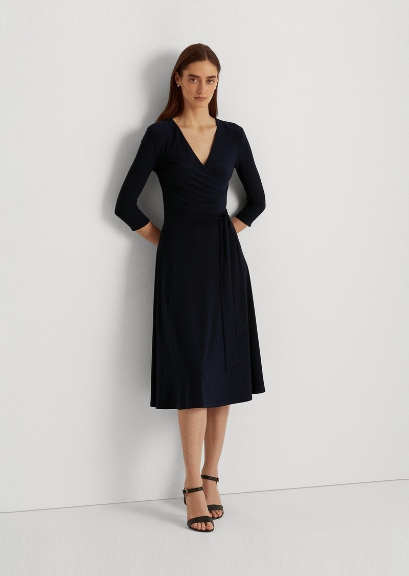 Lauren Ralph Lauren Surplice Jersey Dress - Lighthouse Navy