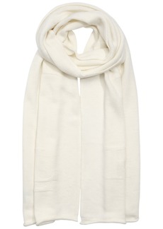 Lauren Ralph Lauren Textured Logo Knit Scarf - Cream