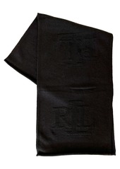 Lauren Ralph Lauren Textured Logo Knit Scarf - Black