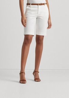 Lauren Ralph Lauren Twill Stretch Bermuda Shorts, Regular & Petite - White