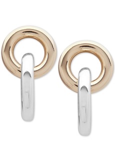 Lauren Ralph Lauren Two-Tone Circle & Bar Drop Earrings - Gold