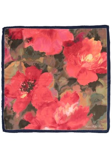 Lauren Ralph Lauren Watercolor Floral Square Scarf - Rust