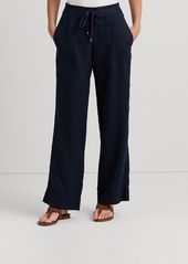 Lauren Ralph Lauren Wide-Leg Linen Pants, Regular & Petite - Polo Black