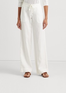 Lauren Ralph Lauren Wide-Leg Linen Pants, Regular & Petite - White