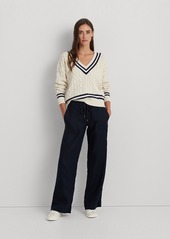 Lauren Ralph Lauren Wide-Leg Linen Pants - Lauren Navy