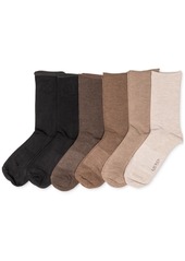 Lauren Ralph Lauren Women's 6 Pack Roll-Top Trouser Socks - Gray Heather