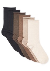 Lauren Ralph Lauren Women's 6 Pack Roll-Top Trouser Socks - Black Assorted