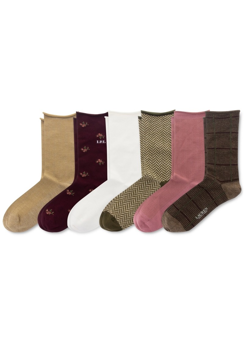 Lauren Ralph Lauren Women's 6-Pk. Roll-Top Slack Socks - Assorted