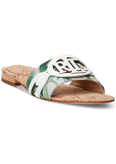 Lauren Ralph Lauren Women's Alegra Slide Sandals - Green Multi, Snow White