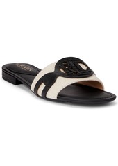 Lauren Ralph Lauren Women's Alegra Slide Sandals - Natural, Deep Saddle Tan
