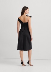 Lauren Ralph Lauren Women's Asymmetric Satin A-Line Dress - Black