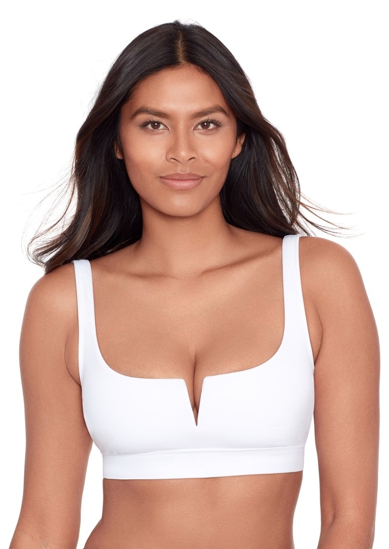 Lauren Ralph Lauren Women's Banded V Wire Bikini Bra Top - White