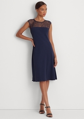 Lauren Ralph Lauren Women's Beaded Georgette Cocktail Dress - French Navy