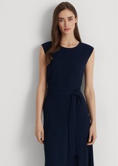 Lauren Ralph Lauren Women's Belted Bubble Crepe Dress - Lighthouse Navy