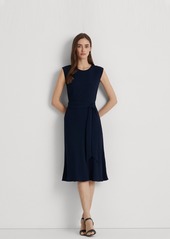 Lauren Ralph Lauren Women's Belted Bubble Crepe Dress - Lighthouse Navy