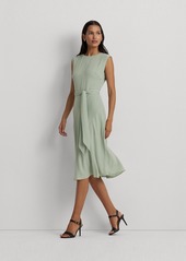 Lauren Ralph Lauren Women's Belted Bubble Crepe Dress - Soft Laurel