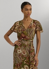 Lauren Ralph Lauren Women's Belted Floral Gown - Farm Olive